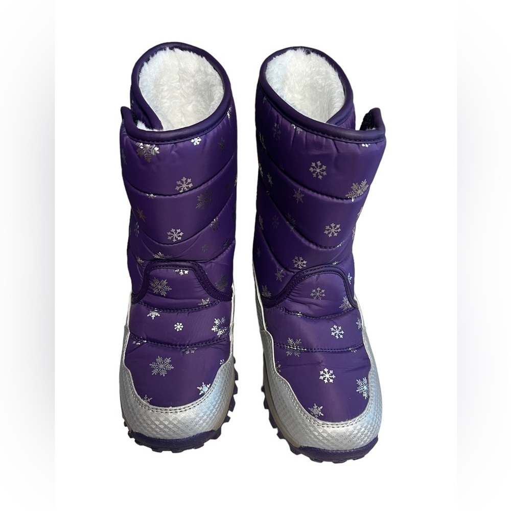 Mishansha Girls Boys Waterproof Snow Boot Purple 4.5